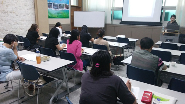음성시민대학 수업 모습.