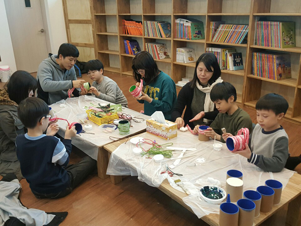 반기문 평화기념관 체험학습 프로그램 모습.