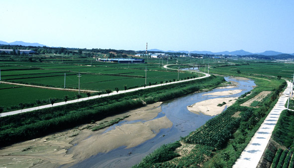 대소 오산리-삼정리 구간 미호천 모습.(사진 자료:한국학중앙연구원)