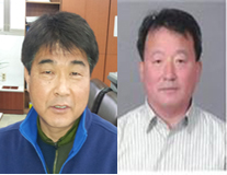 사진 왼쪽부터 김학춘 대소농협 과장, 최병국 음성사과작목반장.