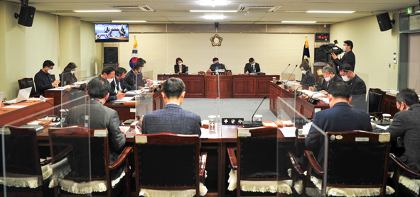 음성군의회 의원간담회의 모습.