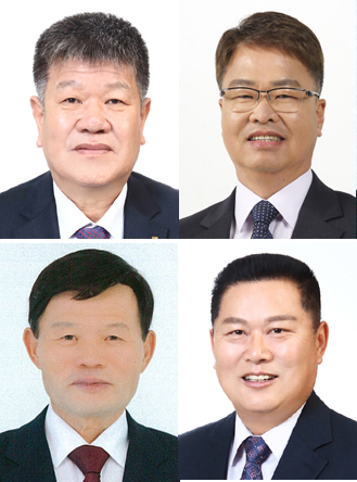삼성농협조합장 후보자들 모습.(사진 위 왼쪽부터 정의철, 심명기, 아래 왼쪽부터 이양석, 하재림)