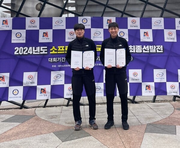  음성군청 박재규-이현권, 소프트테니스 국가대표 선발(왼쪽부터 이현권 박재규 선수